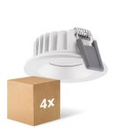 Confezione Multipack 4x Ledvance Faretti LED Air Fix Aluminium Bianca 6W 480lm 36D - 927 Bianco Molto Caldo | Ritaglio 68mm - IP65 - Miglior resa cromatica - Dimmerabile